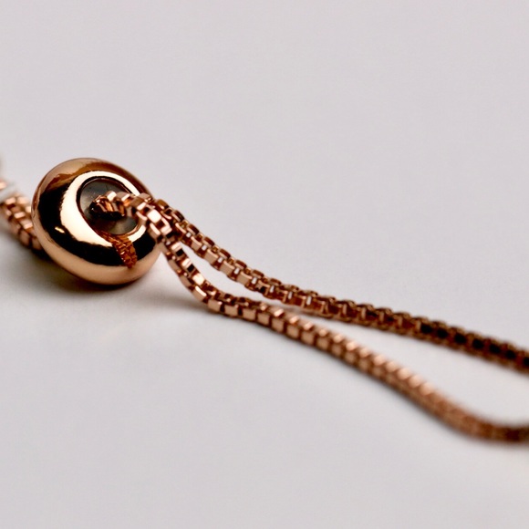 Michael Kors Rose Gold Tone Chain Link Logo Bracelet - Picture 5 of 7